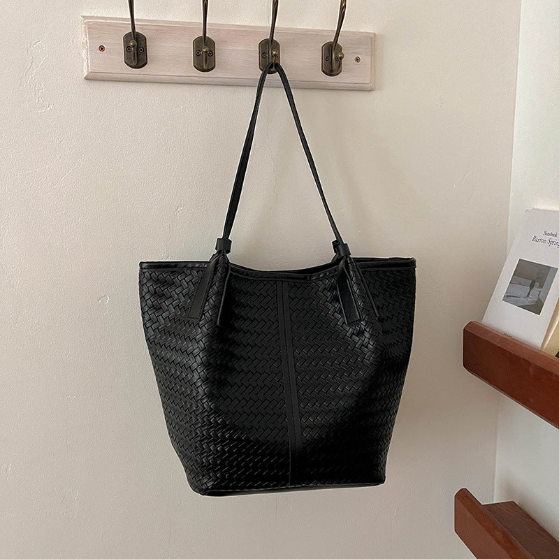 Gewebte Leder Tragetasche