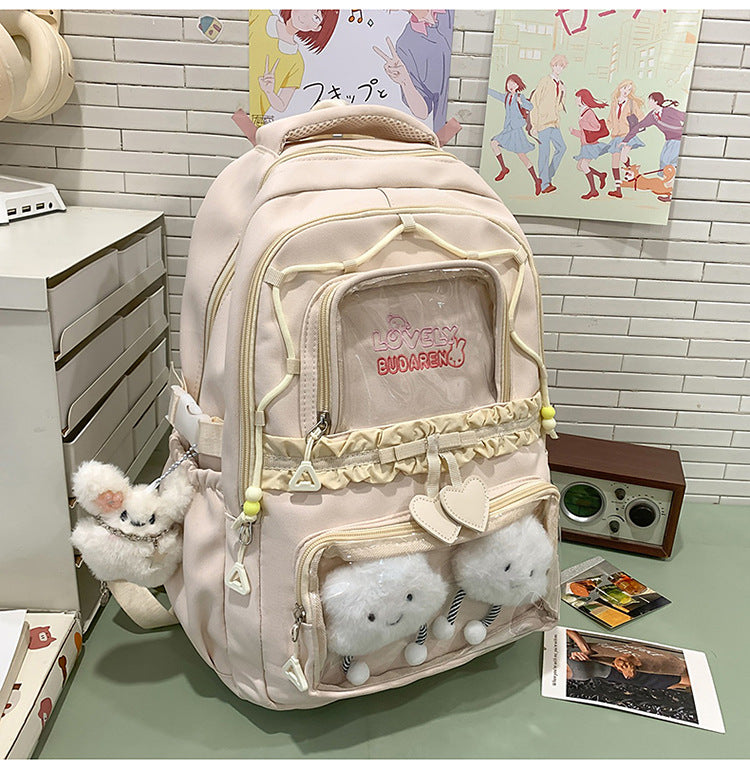 Transparenter Fronttasche Freizeit Rucksack Karnz