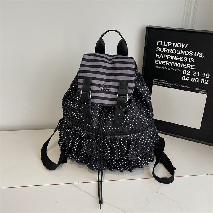 Rüschendes Pünktchen Design Rucksack