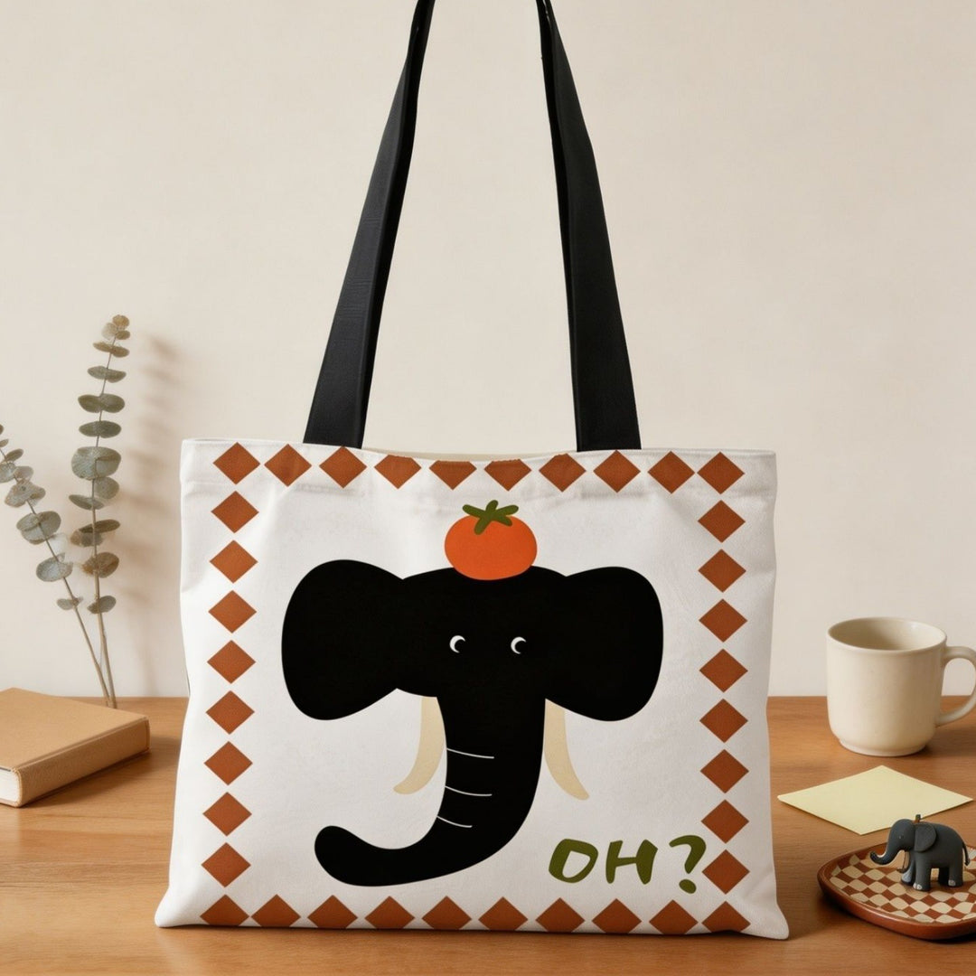 Blumenmuster Canvas Tote Bag