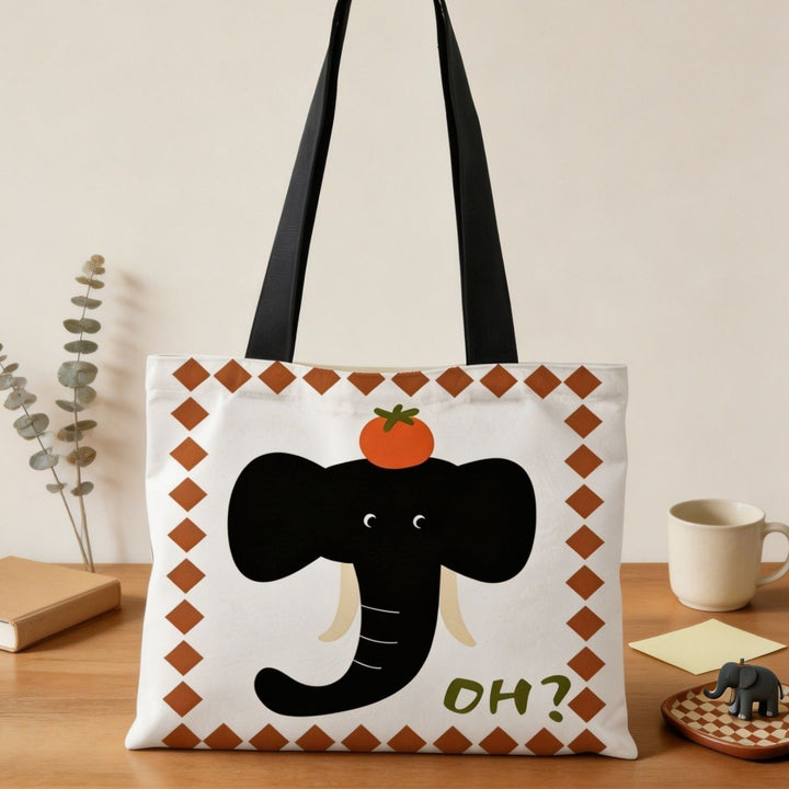 Blumenmuster Canvas Tote Bag