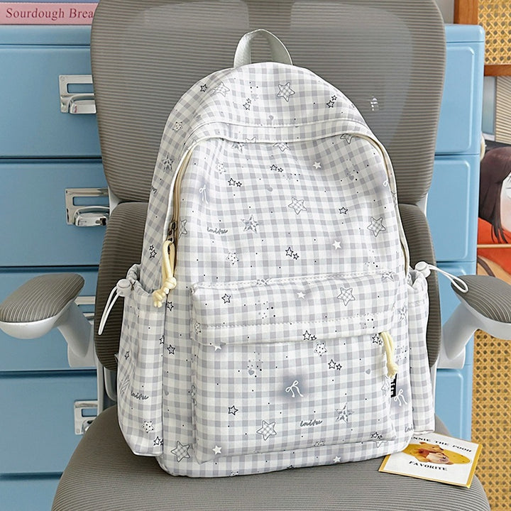 Stylische karierte Druck Rucksack Karnz