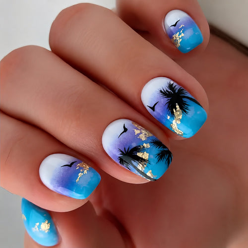 Tropischer Sonnenuntergang Nail Art Set