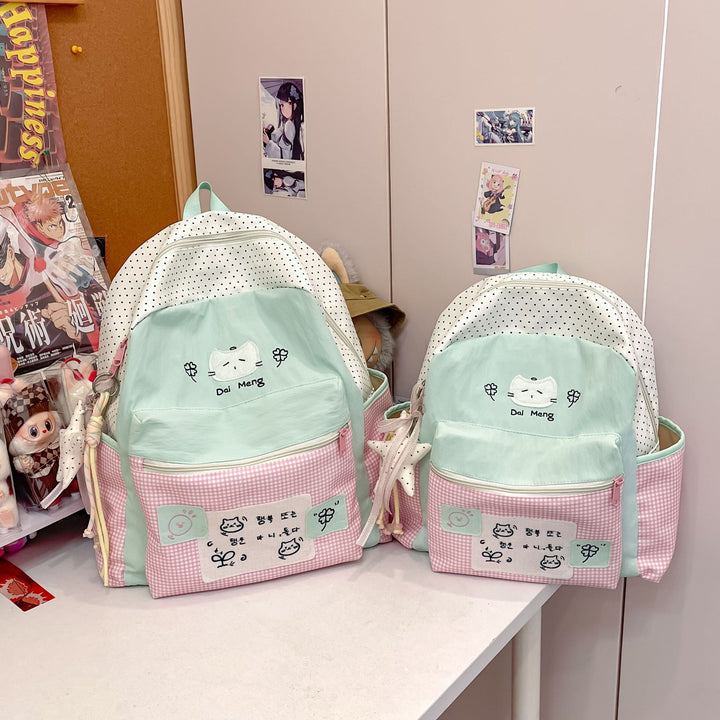 Niedlicher illustrierter Katzen-Themen-Rucksack