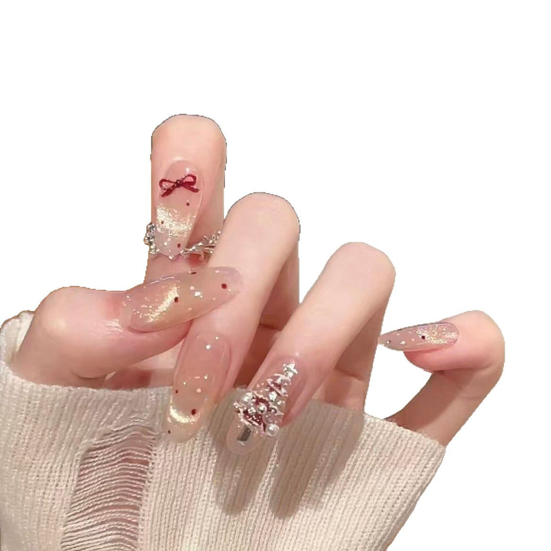 Elegante Glitzer-Nail Art Karnz