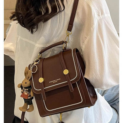 Vintage-inspirierte strukturierte Satchel-Tasche Karnz