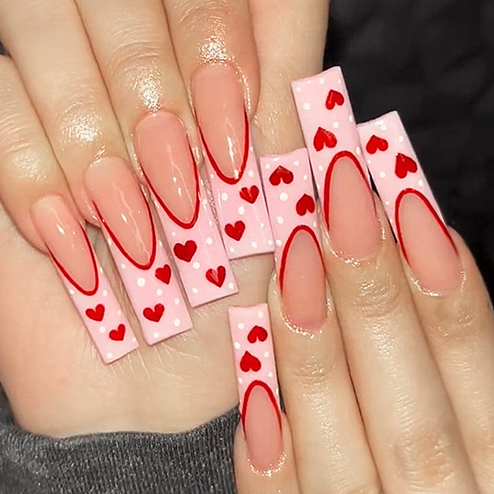 Herz-Design Druck-Nagelset Karnz