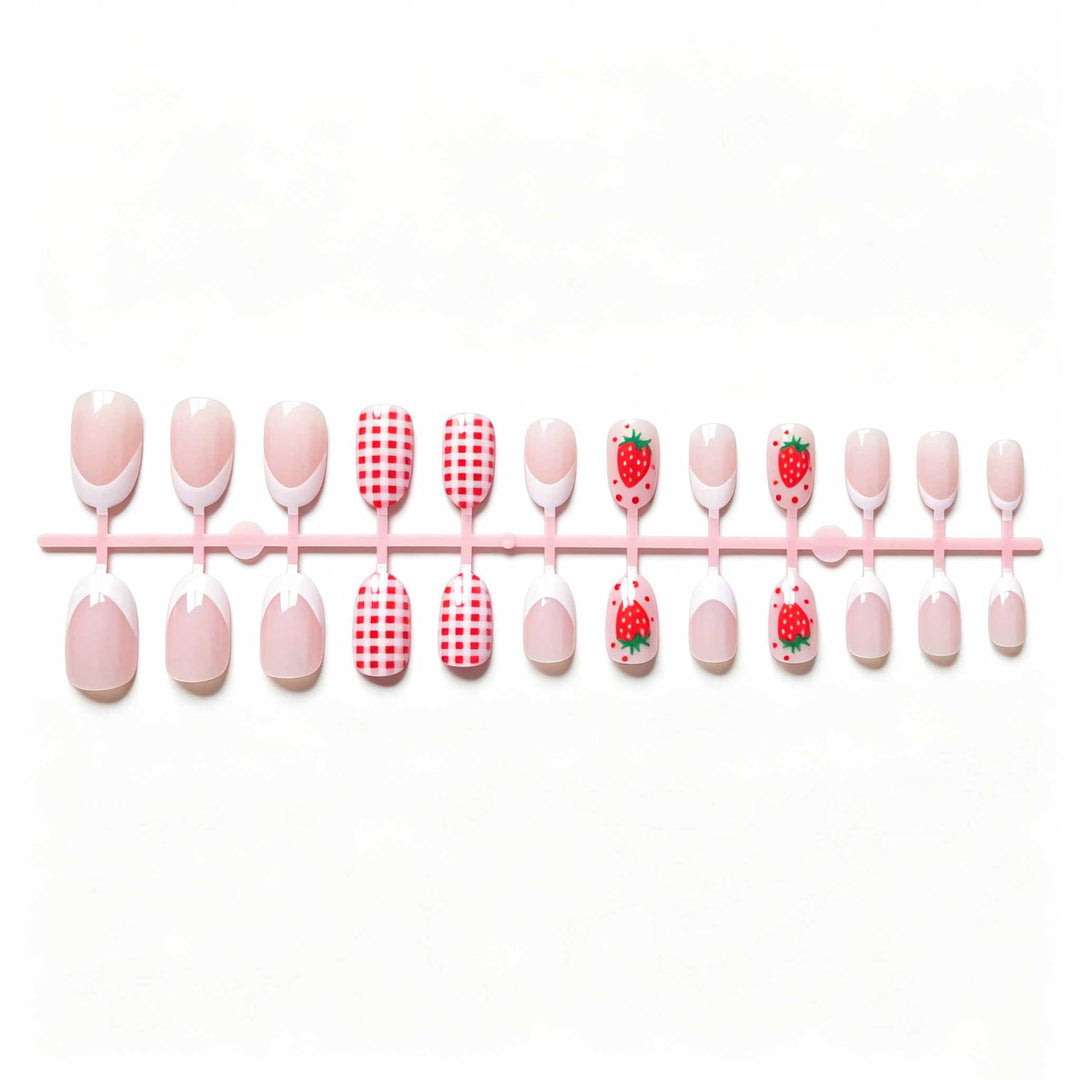Erdbeer-Themen-Nagelkunst-Set