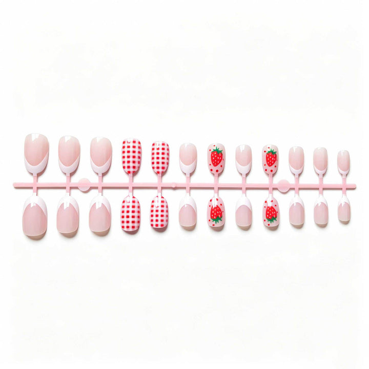 Erdbeer-Themen-Nagelkunst-Set