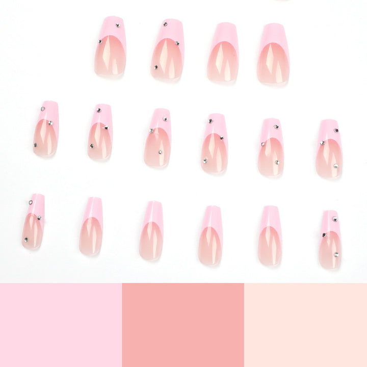 Elegante Kunstnägel mit Glitzer und Ombre-Effekt Karnz