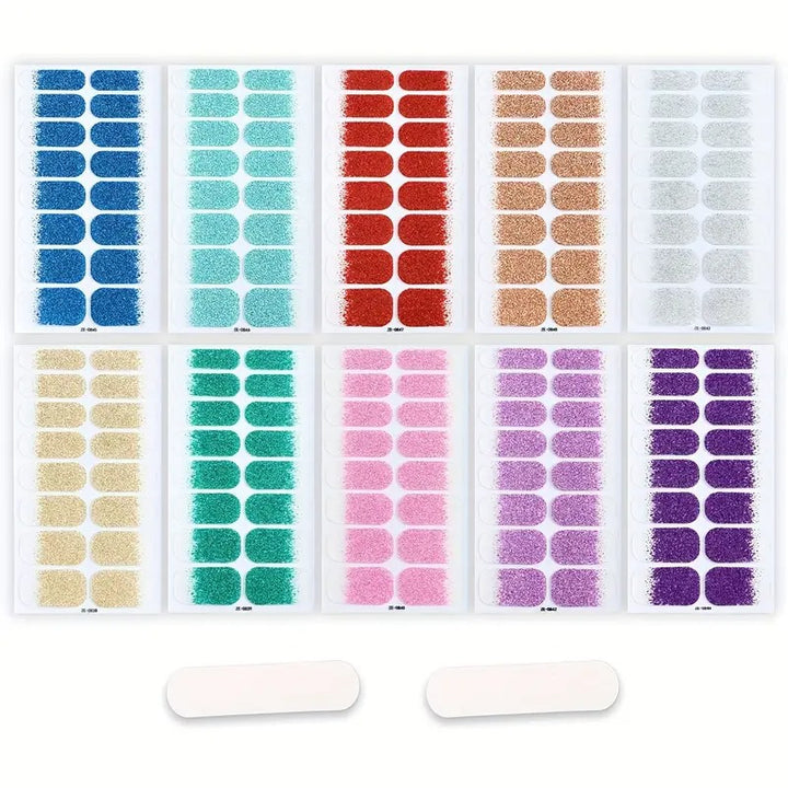 Glitzer Ombre Nagel Wraps