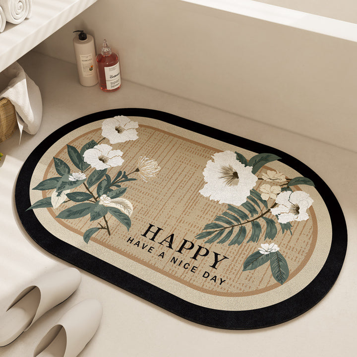 Florale inspirierende Badematte