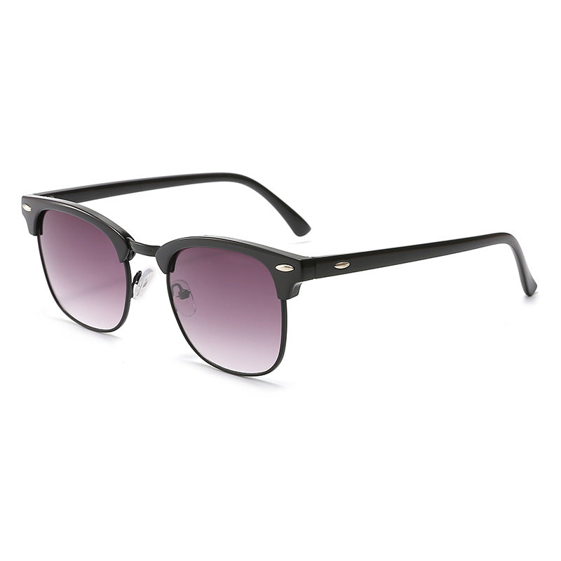 Damen modische Retro-Sonnenbrille mit metallischem Rahmen Karnz