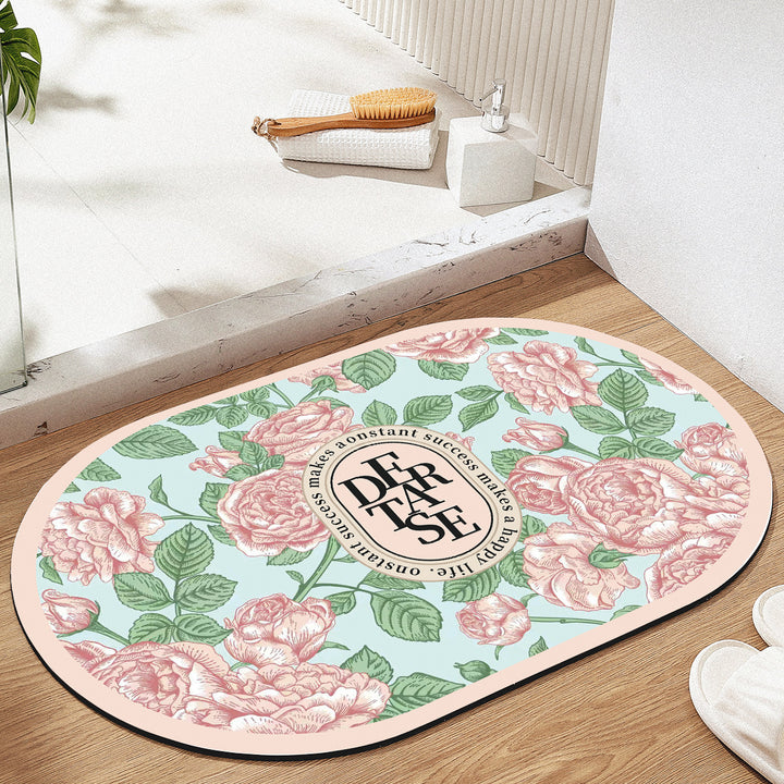 Blumenmuster Badematte Karnz