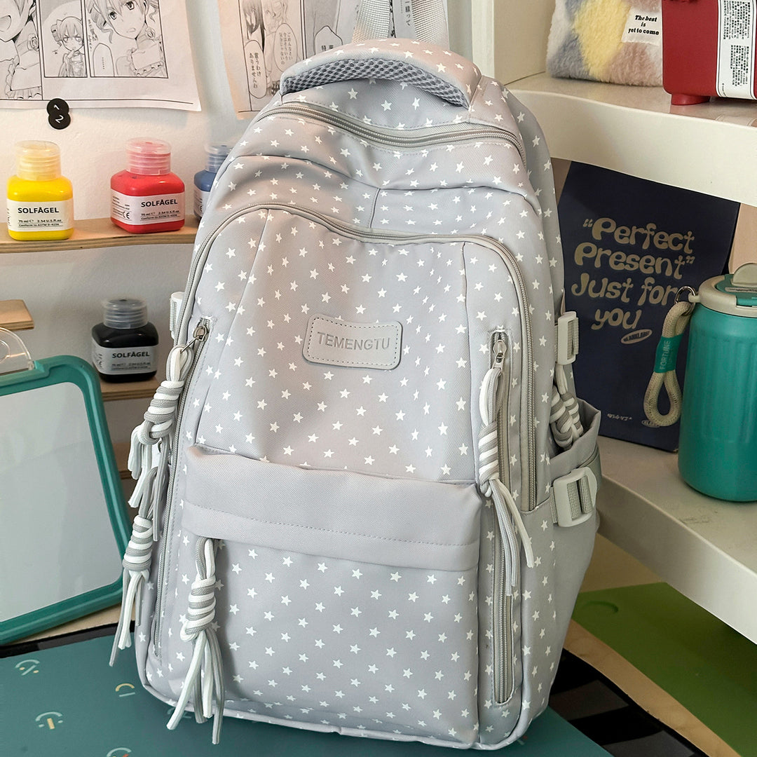 Sternmuster Multi-Taschen Rucksack Karnz