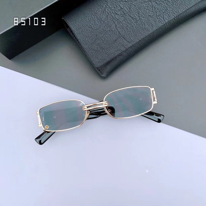 Modische Sonnenbrille mit Einzigartigem Rechteckigem Rahmen Karnz