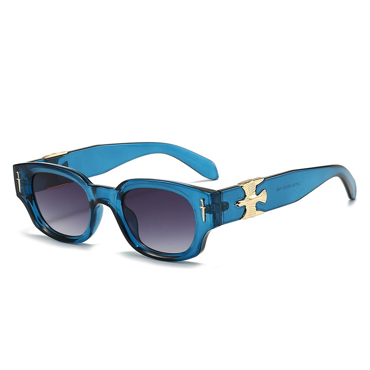 Damen Modische Sonnenbrille im exklusiven Schildpatt-Design mit eleganten metallischen Akzenten Karnz