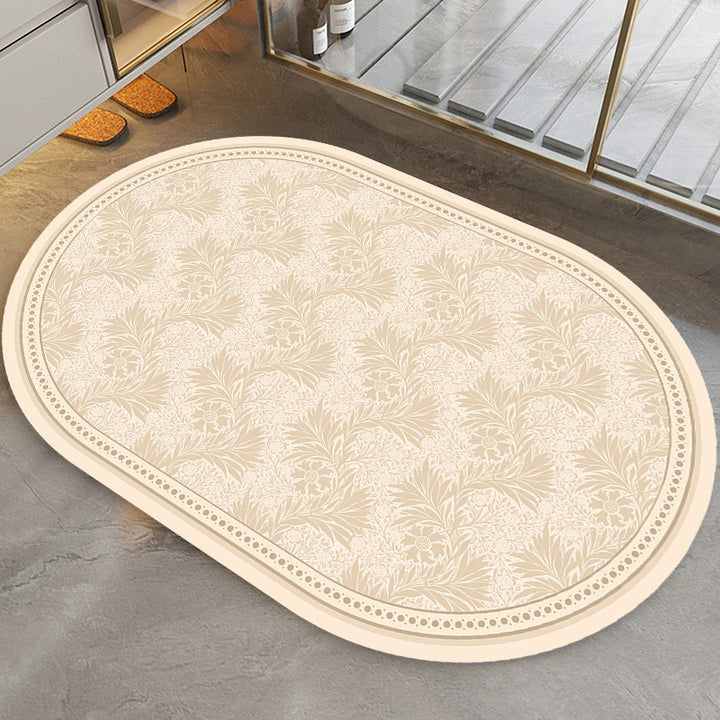 Eleganter Blättermuster-Teppich