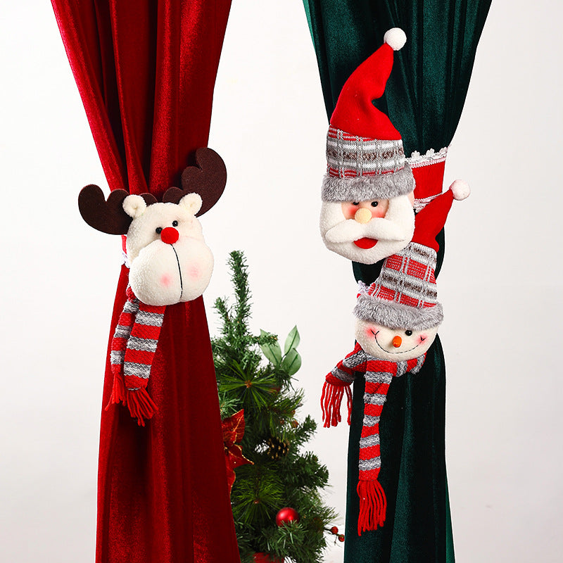 Dekorative Vorhanghalter mit Weihnachtselch-Motiv Karnz