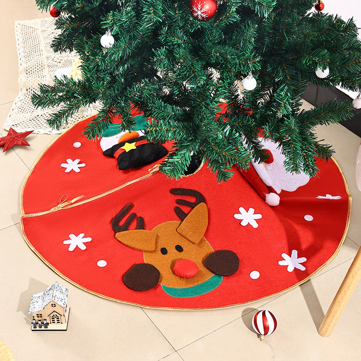 Festliche Weihnachtsbaum-Decke mit buntem Motiv Karnz