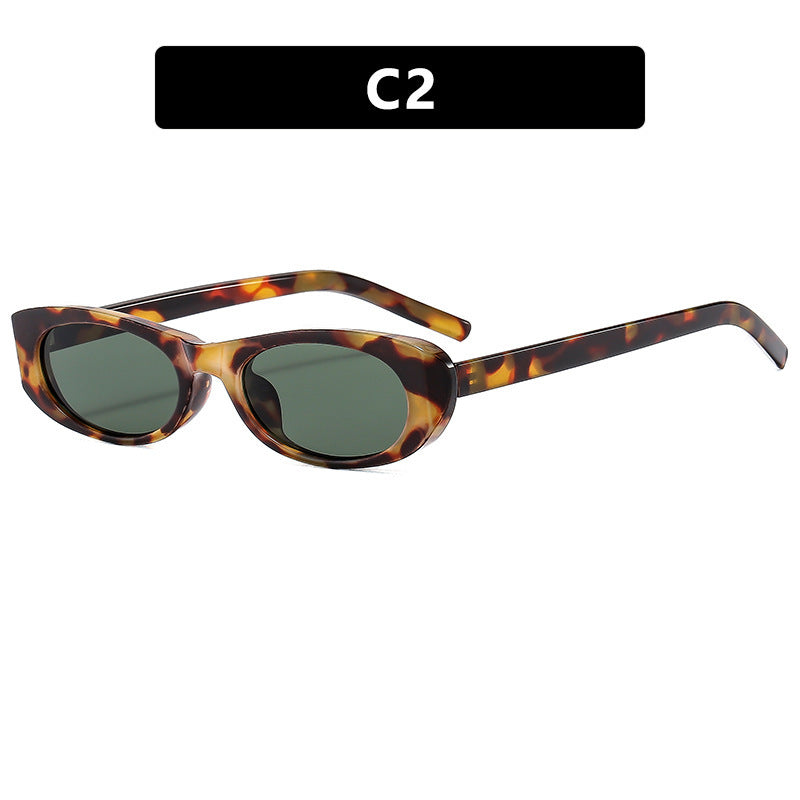 Damen modische Sonnenbrille im eleganten Ovalrahmen Karnz