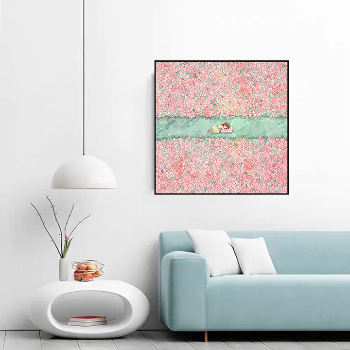 Dekorative Blumenleinwandkunst