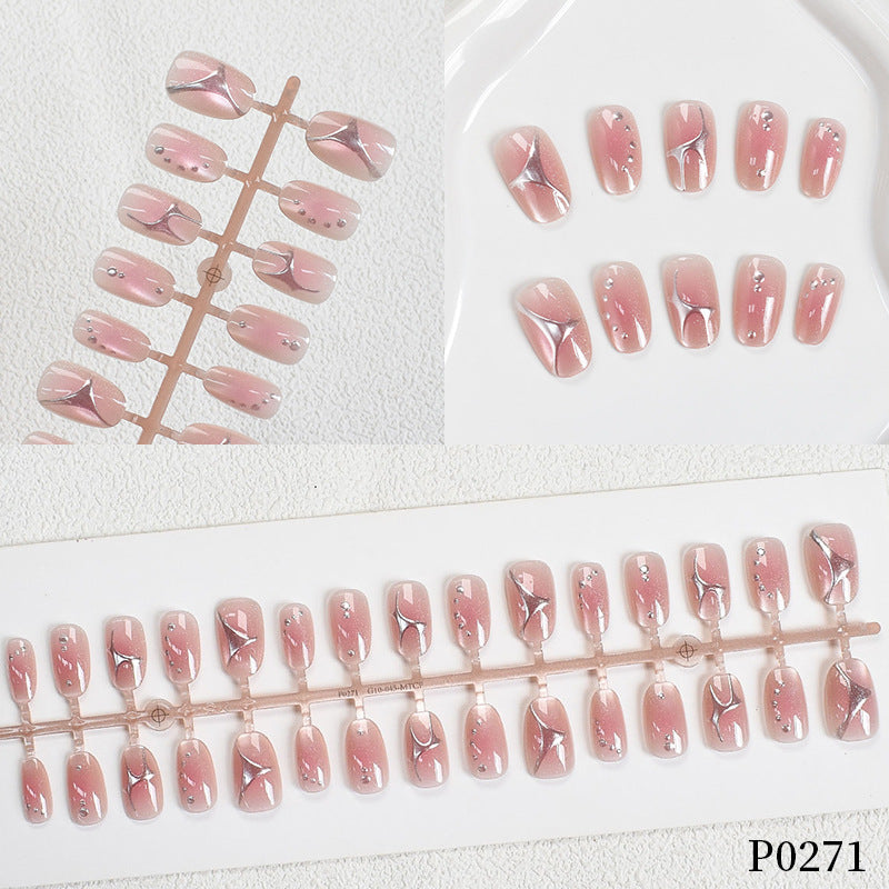 Elegante Künstlerische Press-On Nagelspitzen Karnz