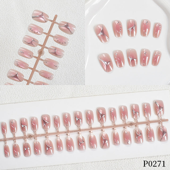 Elegante Künstlerische Press-On Nagelspitzen Karnz