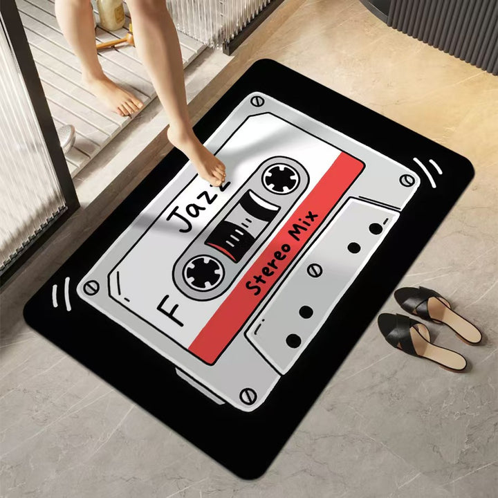 Retro-Musik-Themen-Badmatte