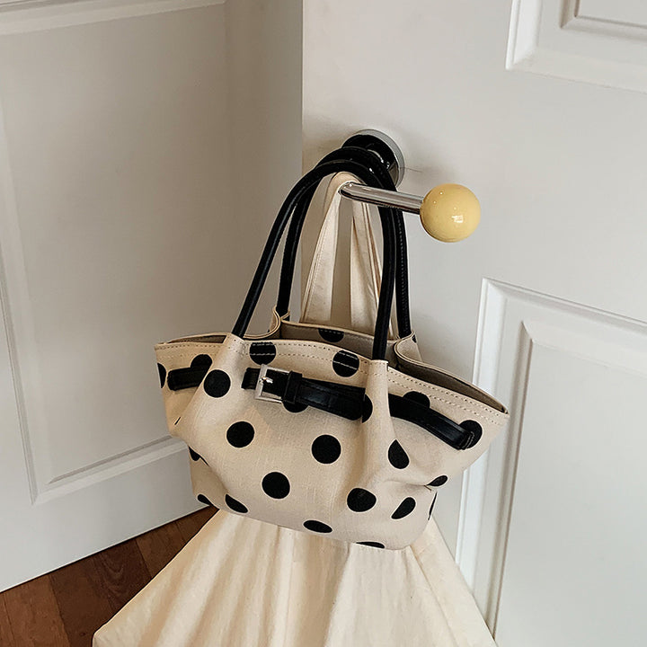 Polka Dot Strukturierte Handtasche Karnz