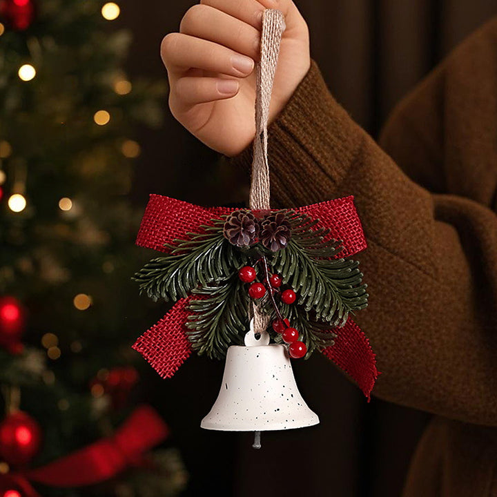 Festliche Weihnachtsglocke mit Tannenzapfen-Dekoration Karnz