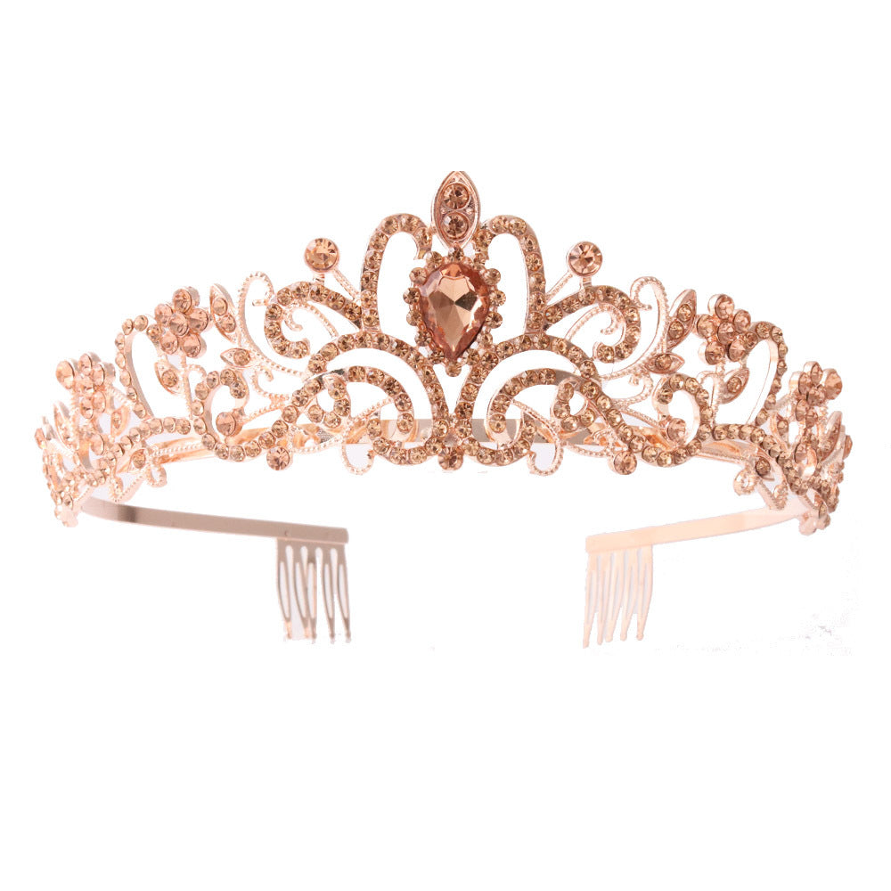 Damen Funkelnde Kristall-Tiara mit filigranem Design Karnz