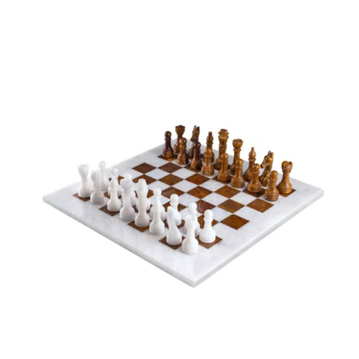 Elegantes Marmor-Schachset