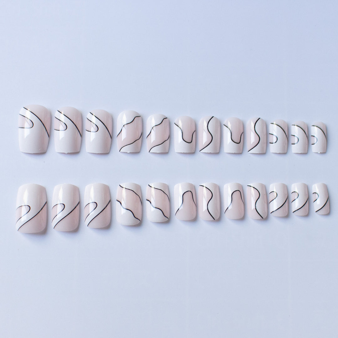 Künstlerisches abstraktes Nageldesign-Set