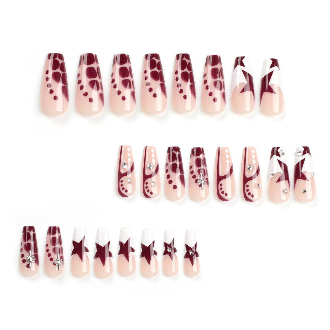 Dekoratives Press-On Nagelset Karnz