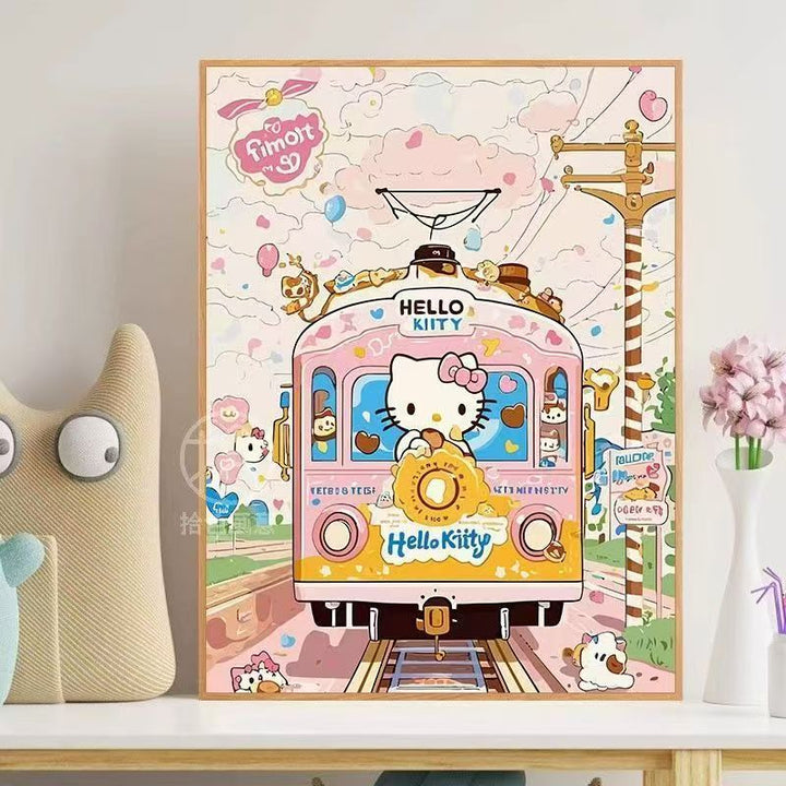 Hello Kitty-Themen Verspielte Wandkunst Karnz
