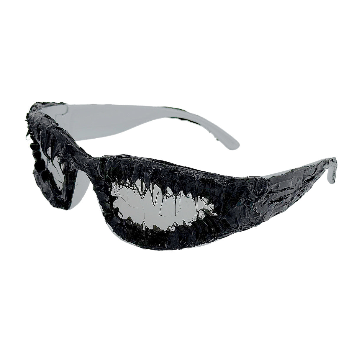 Damen futuristische Sonnenbrille mit strukturiertem Rahmen Karnz