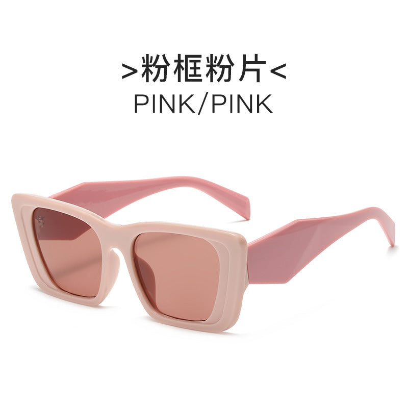 Damen geometrische Oversized-Sonnenbrille Karnz