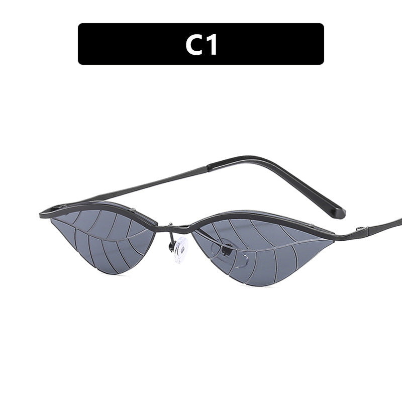 Damen Cat-Eye Sonnenbrille mit innovativem Blattdesign Karnz