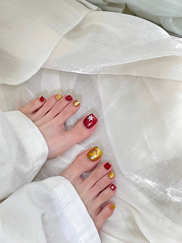 Festliches Themen-Press-On-Nagelkunst