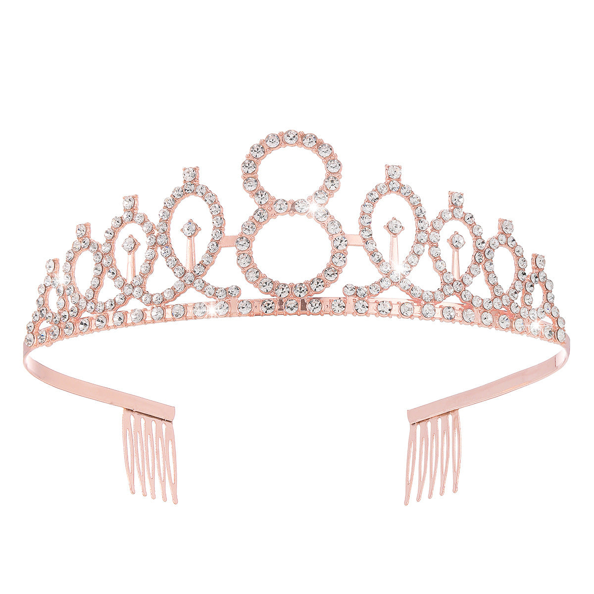 Damen Kristallverzierte Tiara mit elegantem Design Karnz