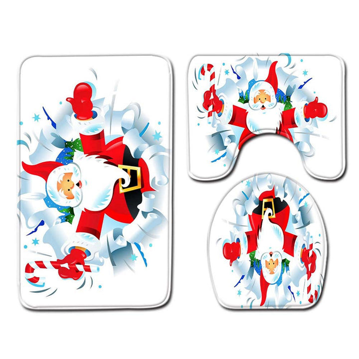 Weihnachts-Themen Badezimmermatte Set