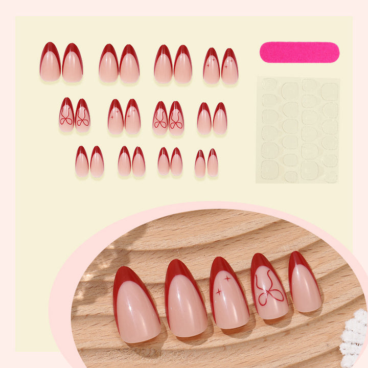Elegantes French Tip Design Press-On Nail Set Karnz
