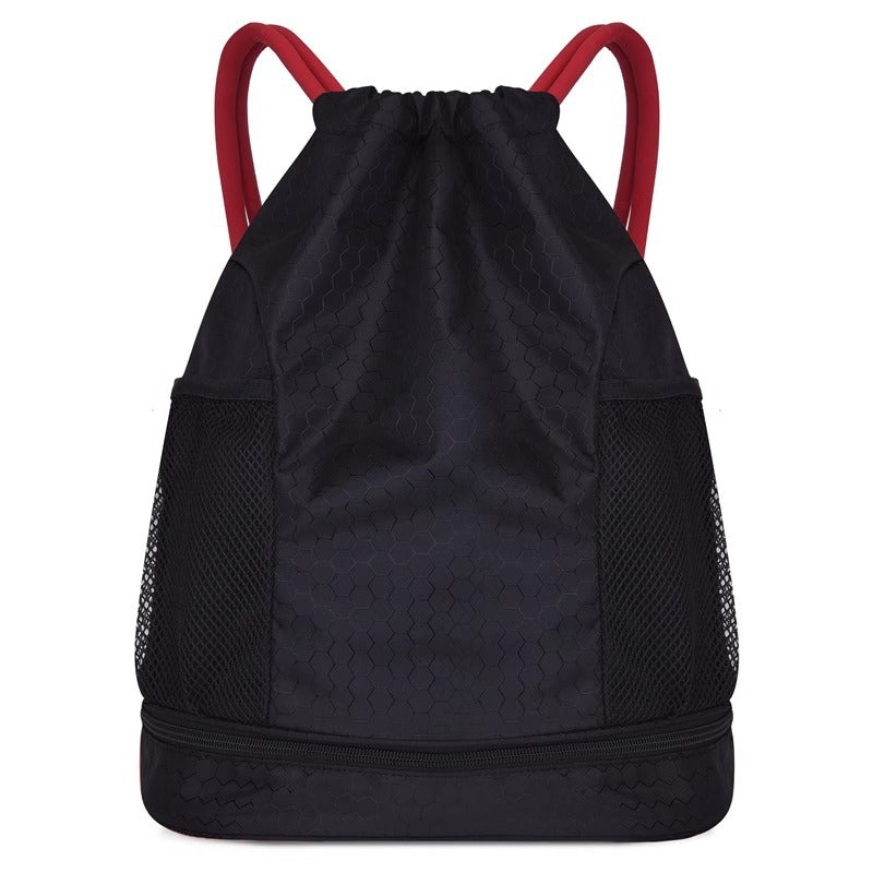 Leichter Hexagonmuster Kordelzug Rucksack Karnz