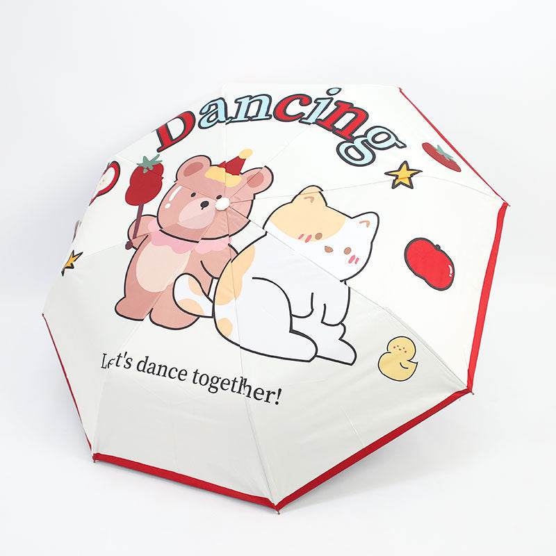 Damen Verspielter Regenschirm mit Tiermotiven Karnz