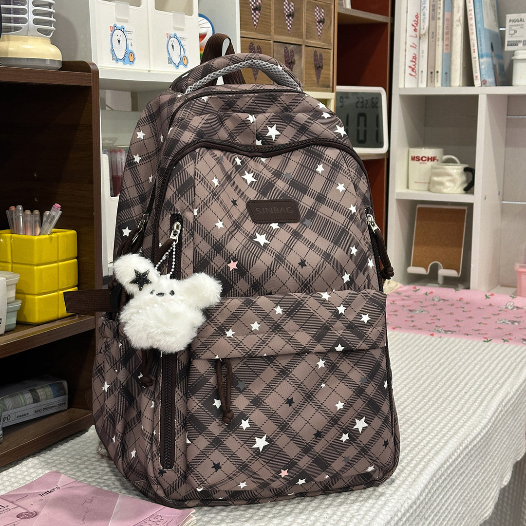 Kariertes Muster Rucksack Karnz
