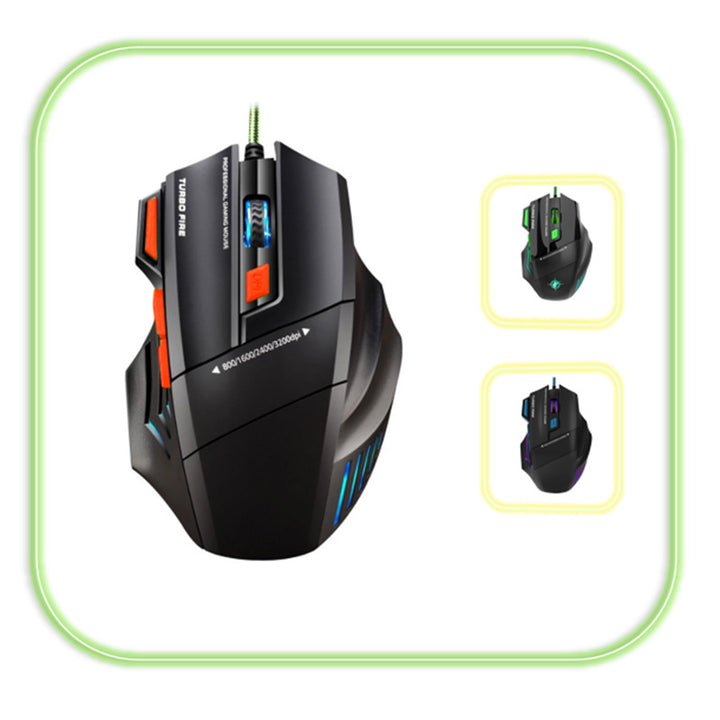 Hochpräzise Gaming-Maus mit Anpassbarem Dpi und Rgb-Beleuchtung Karnz