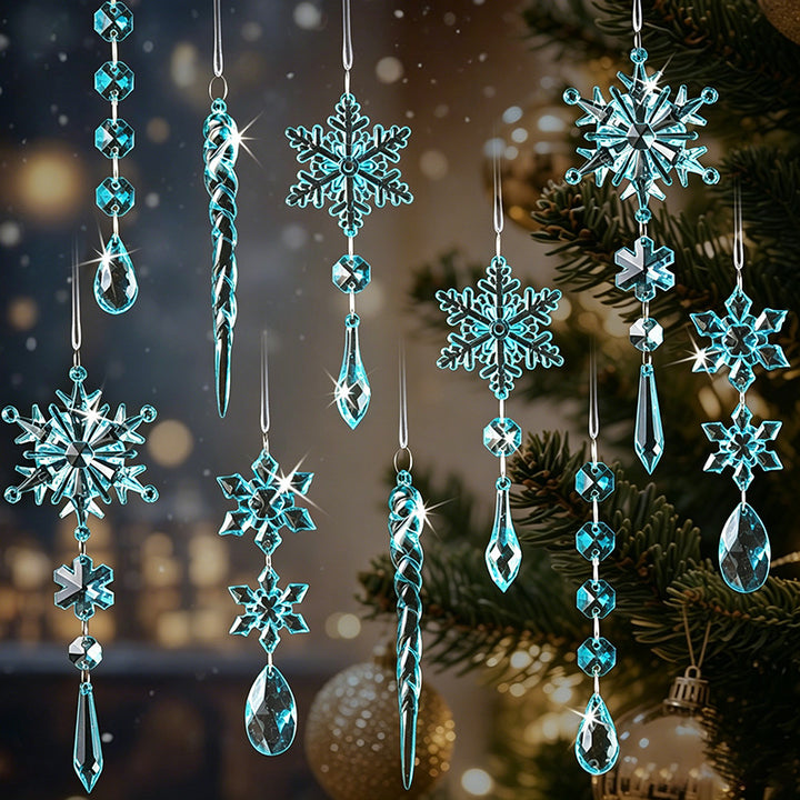 Kristall Schneeflocken Ornament Set