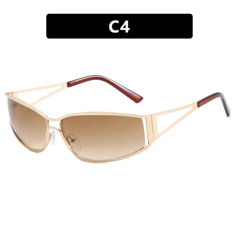 Damen sportliche Sonnenbrille mit modernem Rahmen Karnz