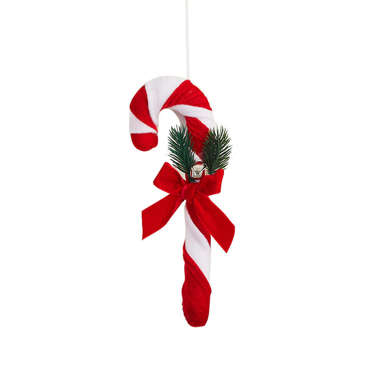 Samtig Weihnachts-Zuckerstangen-Dekorationsset